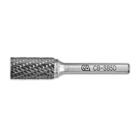 Continental Abrasives SB-5 Double Cut Cylindrical With End Cut Tungsten Carbide Burr CB-SB5D